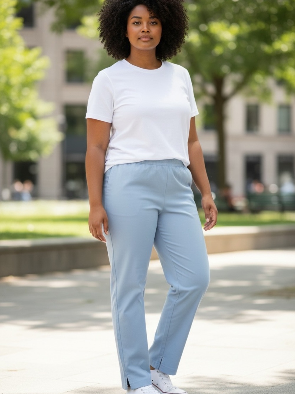 Piazza Sempione Straight-Leg Pants in Powder Blue